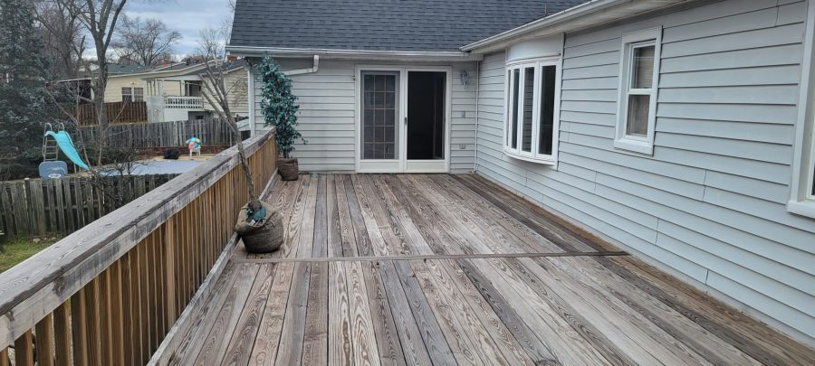 before image of grey old deck in woodbridge, va Preview Image 2