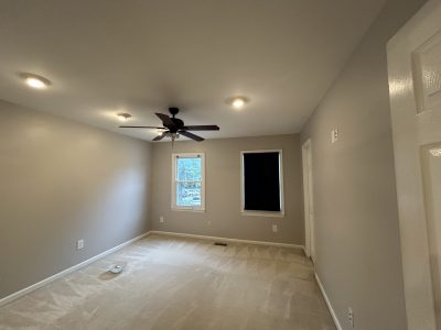 home interior room after repainting