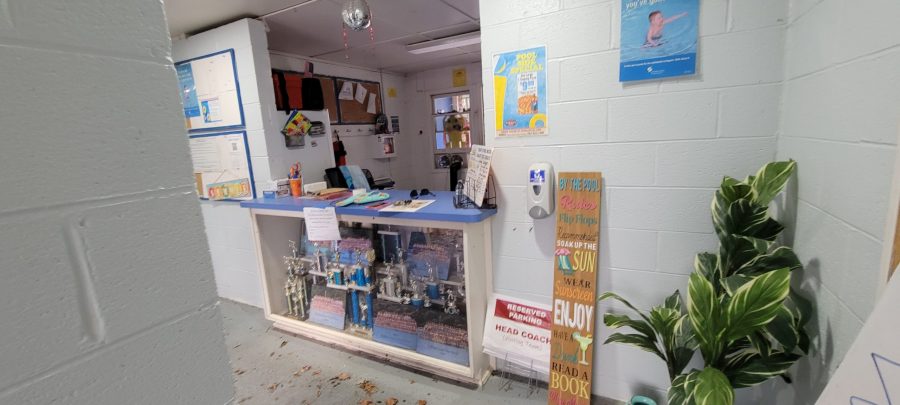 front desk of tidal waves pool interior before painting Preview Image 2