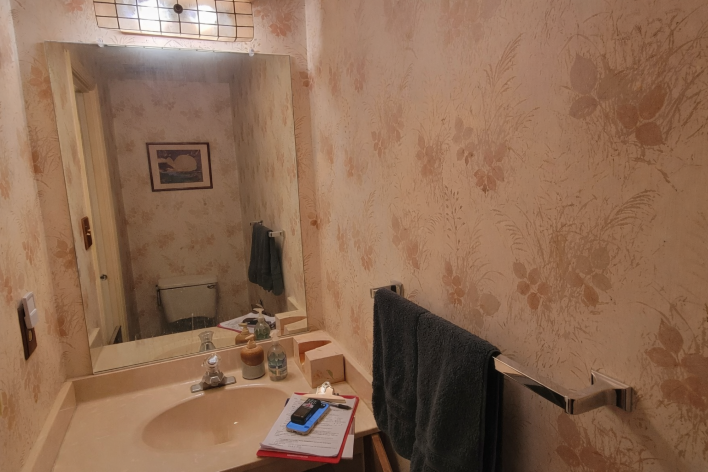 wallpapered powder room Preview Image 3