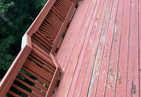 chipped deck paint