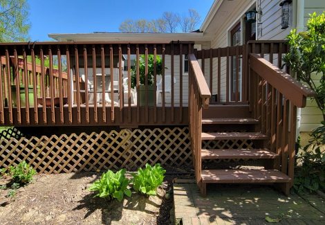wood deck before painting