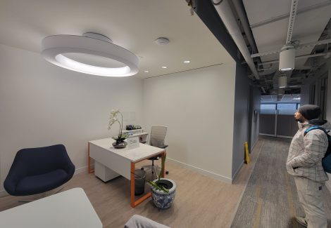 painted interior commercial space