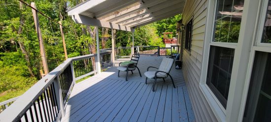 after deck painting project in Springfield, Virginia
