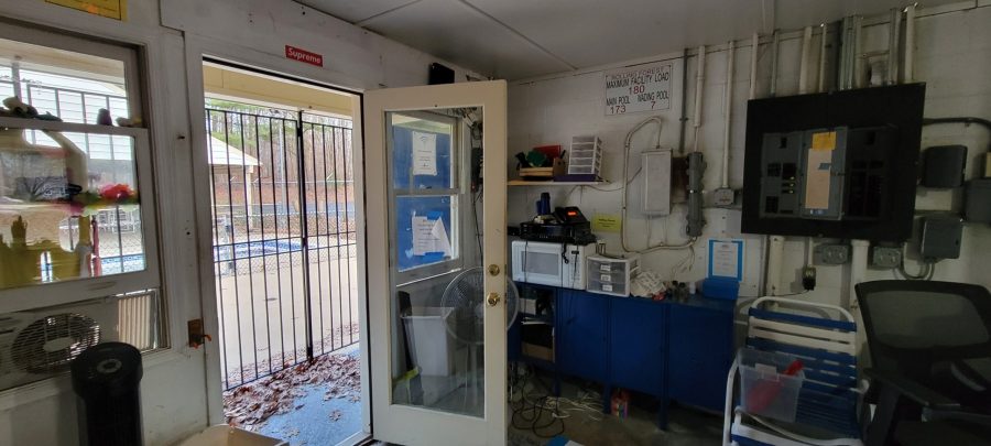 entryway of tidal waves pool interior before painting Preview Image 1