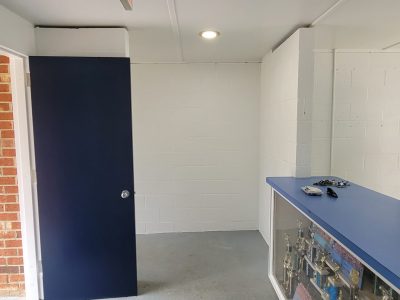 entryway of tidal waves pool interior after painting