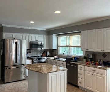 finished painted cabinets