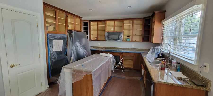 during kitchen cabinet painting Preview Image 3