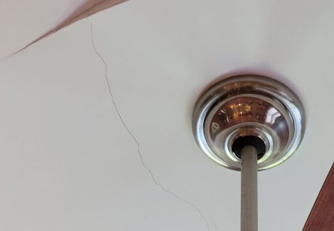 ceiling damage before painting