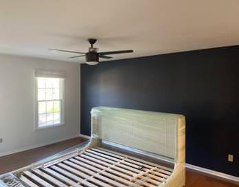 home bedroom after repaint