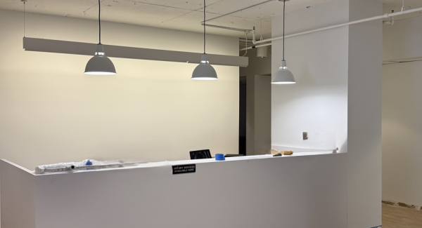 office space interior after repaint