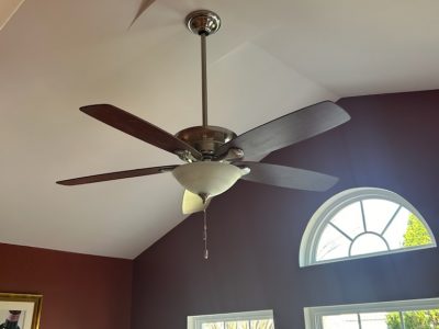 ceiling fan and ceiling no damage