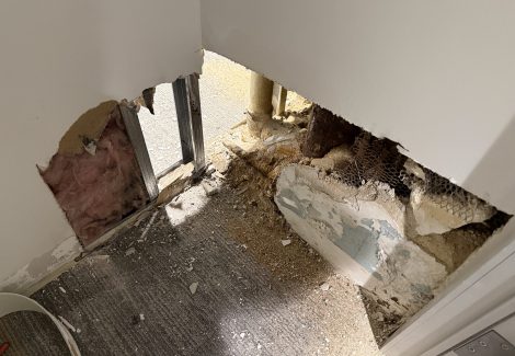 damaged drywall