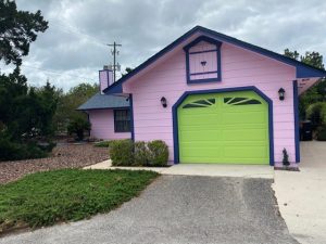 pink house after paint job