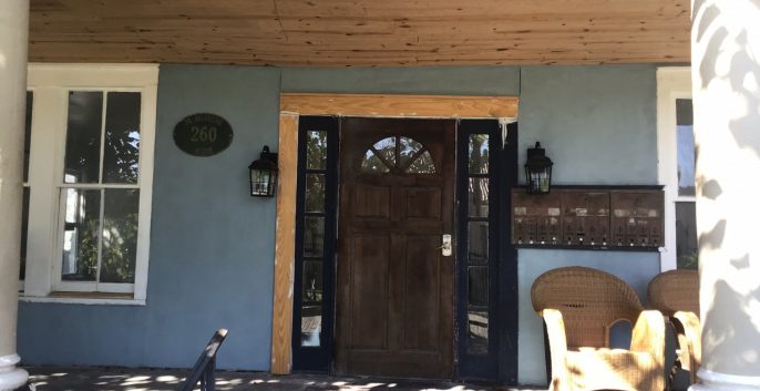 front door before painting