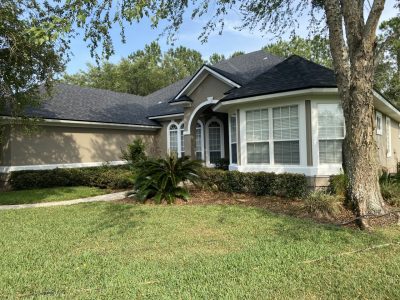 exterior painting grey house