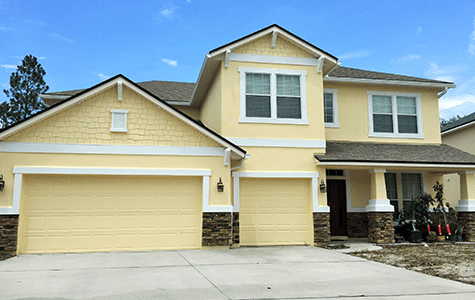 Light Yellow Exterior Siding Painting