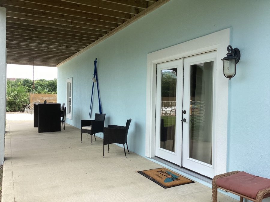 detail work of doors and trim of blue and white st augustine home Preview Image 5