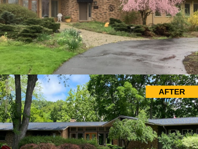 exterior before and after