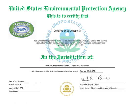 EPA Lead Certified