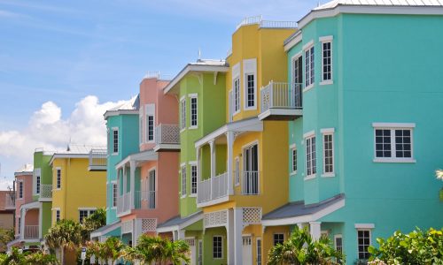 St Petersburg multi colored Townhomes