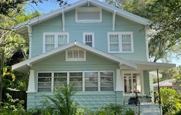 Light Blue Exterior House Painting St Petersburg, FL