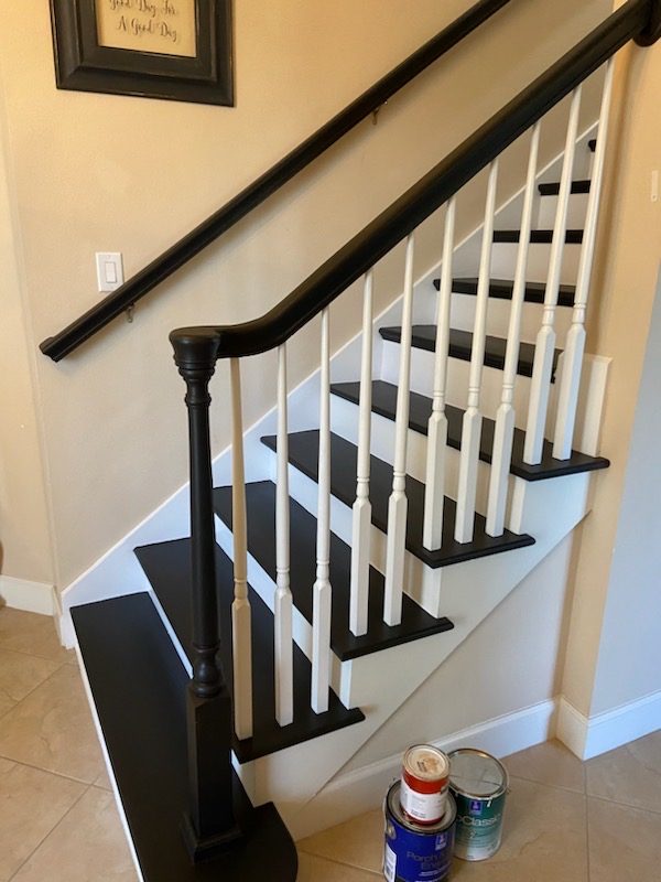 Wood Stairs Staining