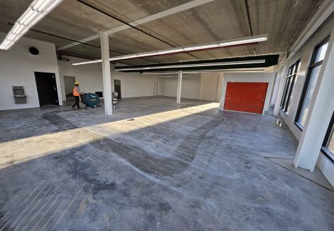 During Concrete Staining & Interior Painting Storage Facility