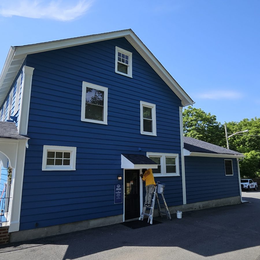 Blue House Exterior Painting Montclair, NJ Preview Image 1