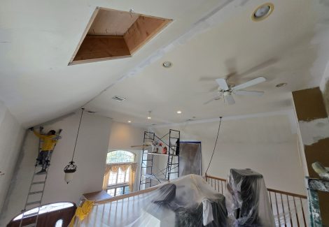 During Ceiling Repair and Professional Painting Shore Acres
