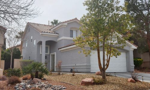 Grey Stucco Home Exterior