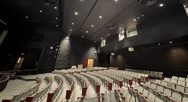 black painted theater interior