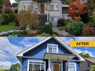 before and after exterior