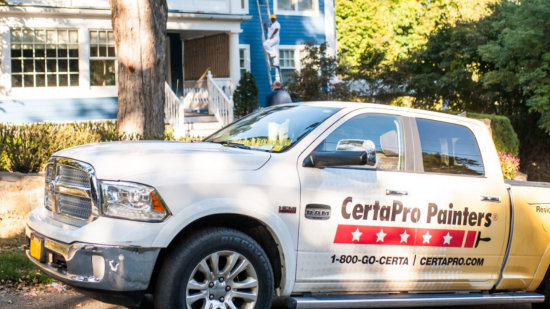 CertaPro Truck arriving to a residential project