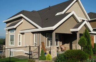 Residential Exterior Trim and Stucco Painted ...
