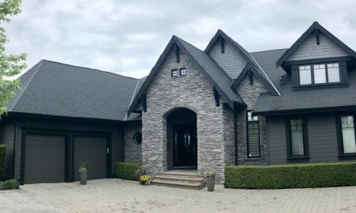 Dark Painted Trim and Siding