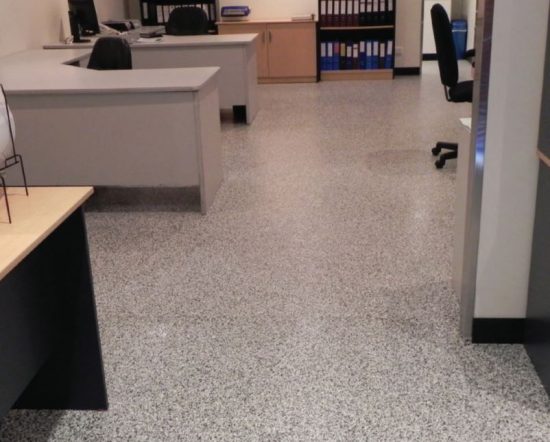 floor coating in office building