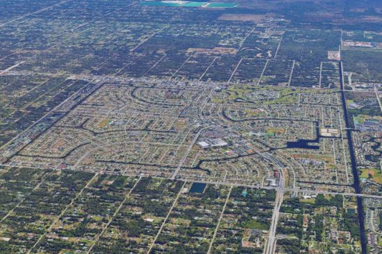 Golden Gate Florida from above