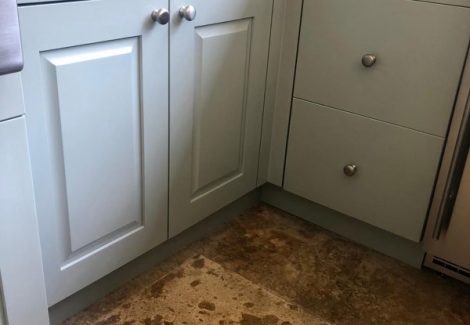 Gray Painted Refinished Cabinets