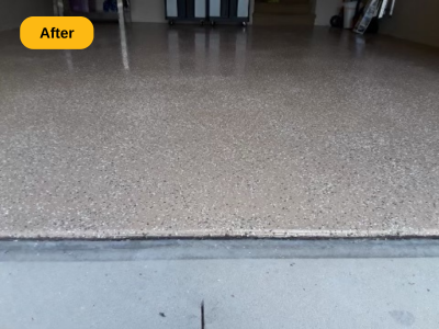 garage floor after