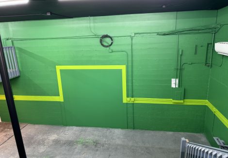 green paint for a commercial painting