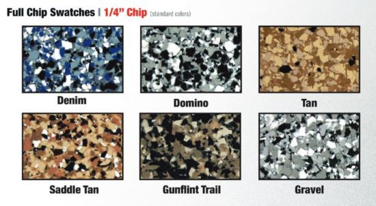 epoxy chip swatches
