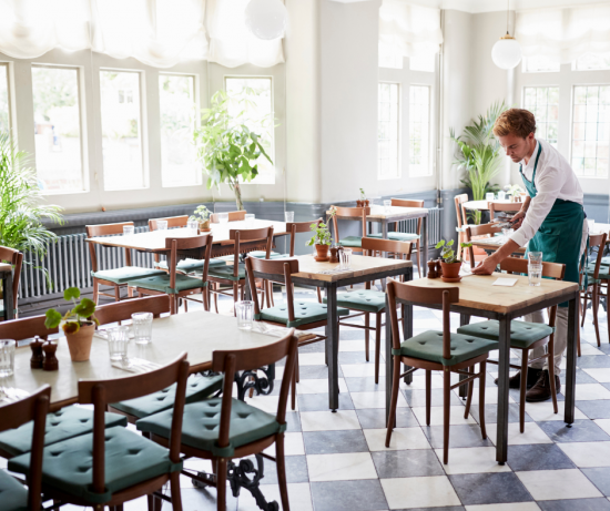 server in restaurant