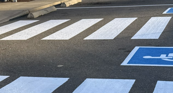 repainted parking lot lines