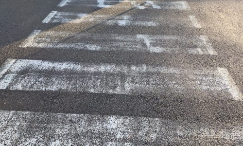 Faded Pedestrian Markings