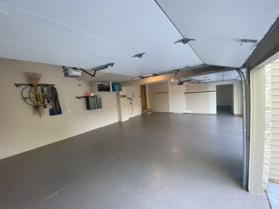 epoxy garage floor coating after installation