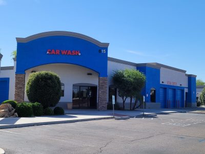 commercial exterior painting for a car wash