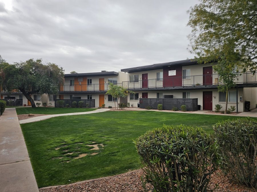 outdoor apartment complex painting Preview Image 1