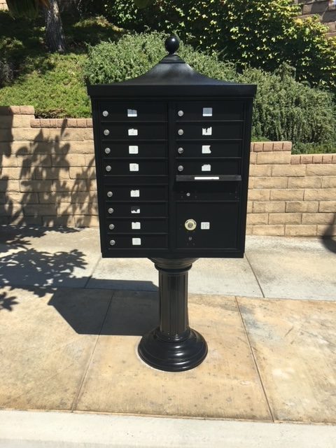 Front Side of a Black Painted HOA Community Mailbox in Moorpark, CA by CertaPro