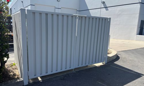 Cleaned Up Dumpster Enclosure